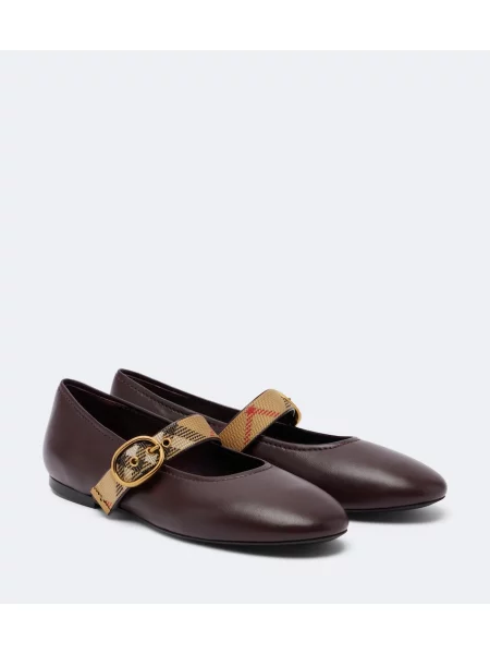 Pantofi cu toc Burberry din piele în carouri