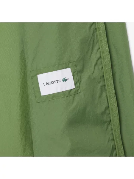 Lacoste Kurtka Przeciwdeszczowa Z Kapturem zielona