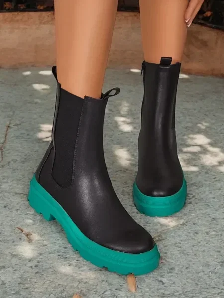 Botine Resti din piele negru