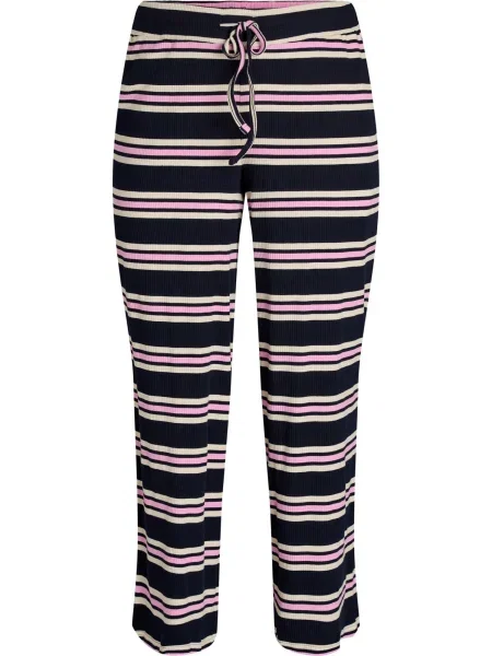 Zizzi Spodnji del pižame Mellie temno modra / roza / volneno bela