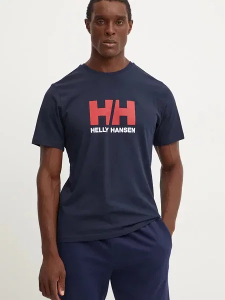 Тениска Helly Hansen HH LOGO с принт тъмносиньо