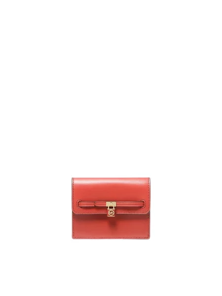 Kompaktowy portfel Michael Michael Kors skórzany brązowy