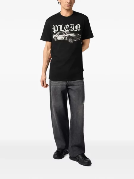 Tricou Philipp Plein cu imagine negru
