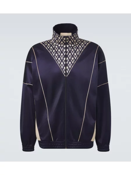 Geacă Valentino cu imagine din jerseu albastru
