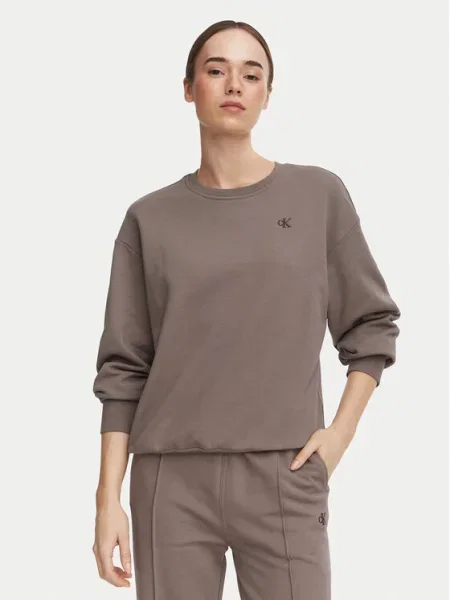 Calvin Klein Jeans dukserica za žene od pamuka bež