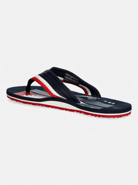 Tommy Hilfiger japonki PATCH PRINT HIFIGER BEACH SANDAL granatowe