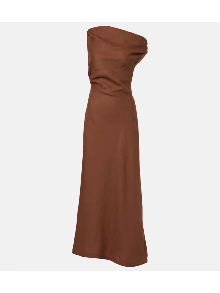 Rochie maxi Faithfull de in de costum maro