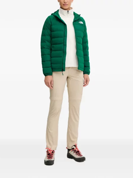 Geacă The North Face cu glugă verde