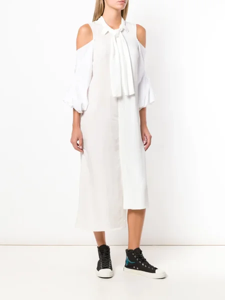 Rochie Jw Anderson cu funde de costum alb