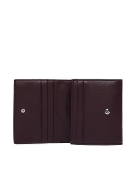 Calvin Klein Peňaženka Bold Ck Medium Bifold Bordová červená