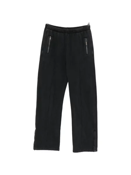 Pantaloni Our Legacy din fleece alergare negru