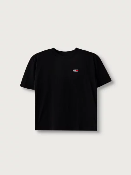 Tommy Hilfiger basic majica kratkih rukava za djecu od pamuka crna