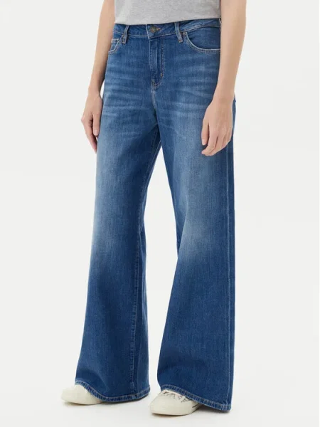 Guess Jeans Džínsy Wide Leg modrá