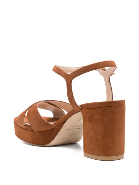 Sandale Stuart Weitzman cu platformă cu bretele maro