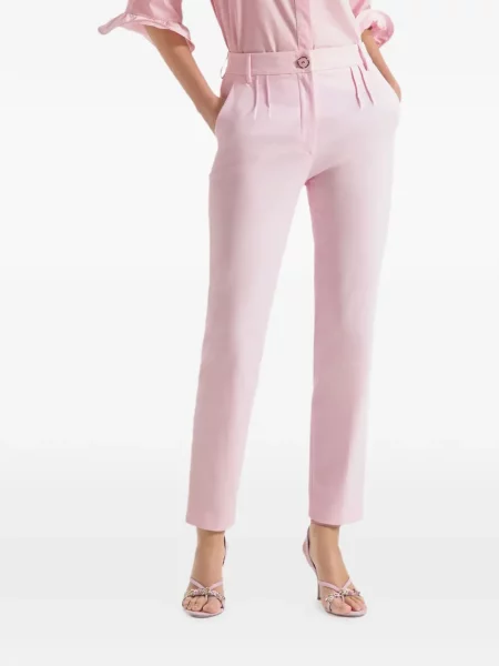 Pantaloni Genny plisate roz
