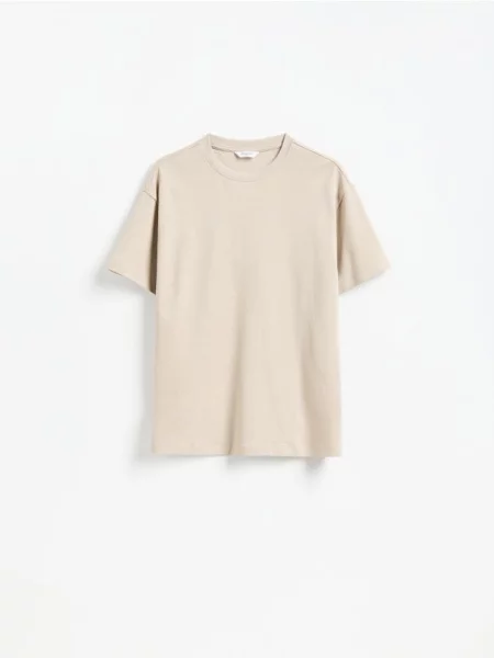Reserved Tricou boxy din bej