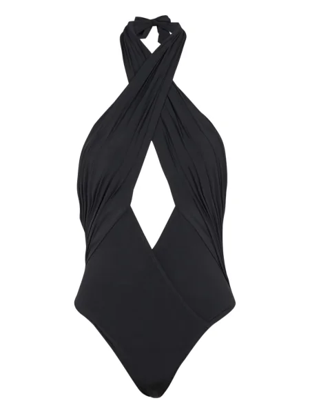 Costum de baie Balmain cu gât halter negru
