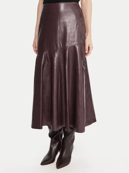 French Connection Fustă din imitație de piele 60 Vișiniu