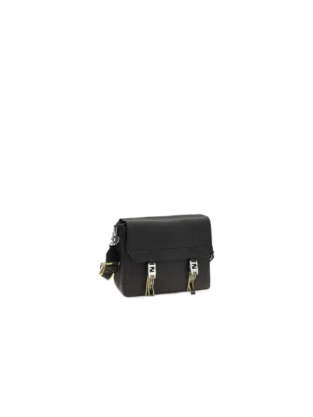 Torba Fendi skórzana z logo czarna