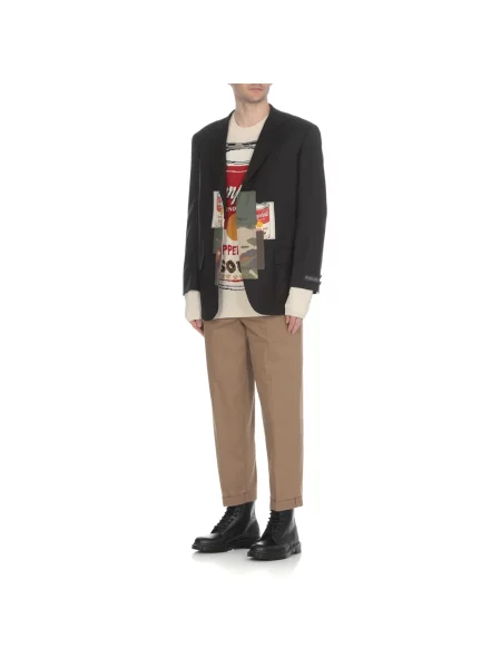 Sweter Junya Watanabe z okrągłym dekoltem biały