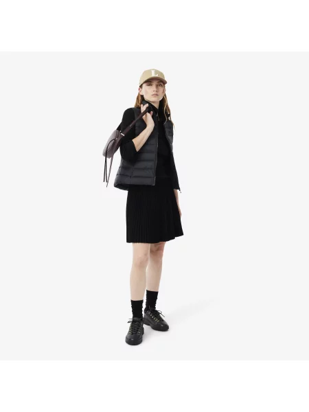 Lacoste Pikowana Kamizelka Puchowa I Wodoodporna czarna
