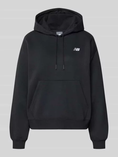 Bluza z kapturem o kroju regular fit z mieszanki bawełny New Balance czarna