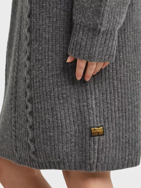 Шерстяное платье G-star Raw серое