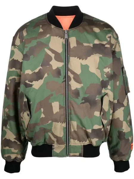 Geacă bomber Heron Preston cu imagine cu model camuflaj verde