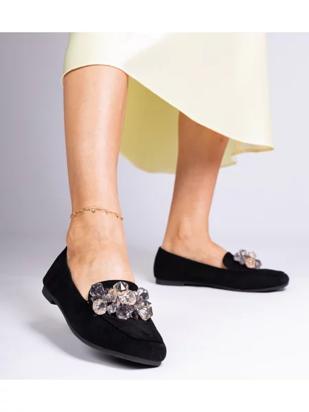 Pantofi loafer D/ceo de cristal negru
