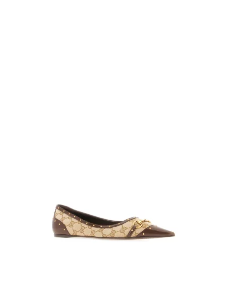 Balerinki Gucci brązowe