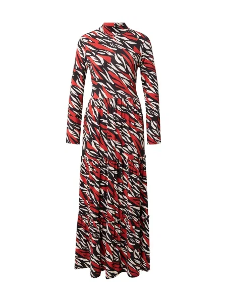 Warehouse Rochie negru roșu alb