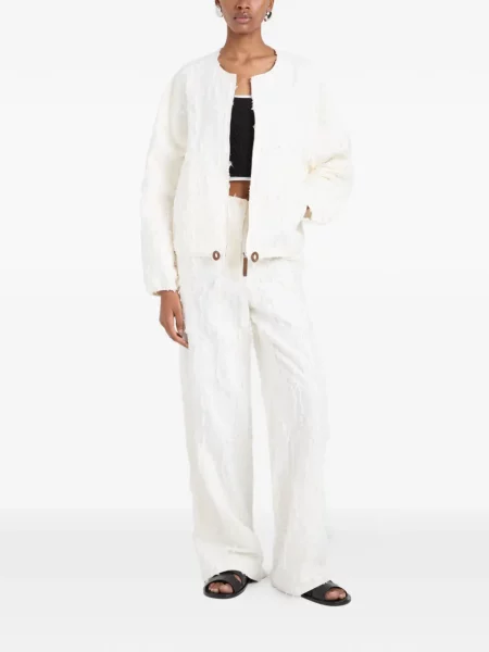 Жакардово яке Proenza Schouler White Label с ресни бяло