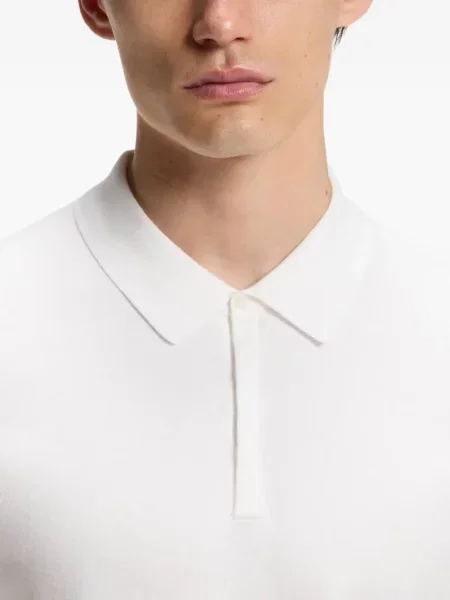 Tricou polo Hugo tricotate alb
