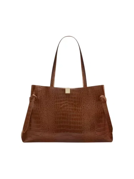 Yuzefi torebka shopper skórzana GYOZA brązowa