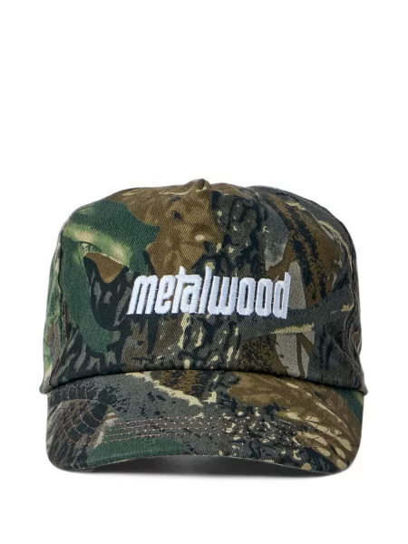 Șapcă Metalwood Studio cu broderie cu model camuflaj verde