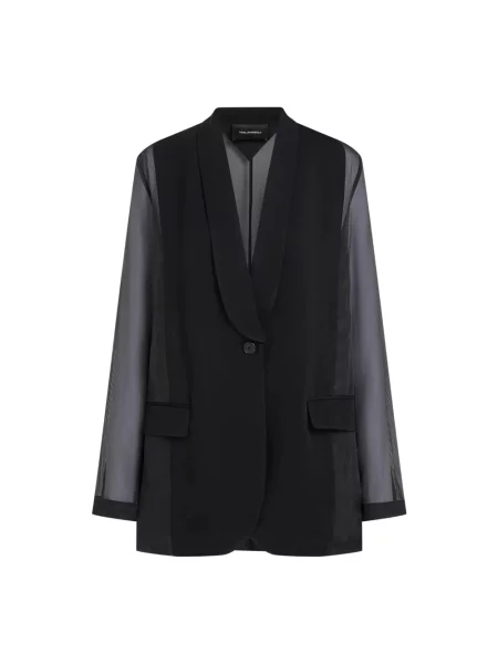 Marynarka Karl Lagerfeld z organzy czarna