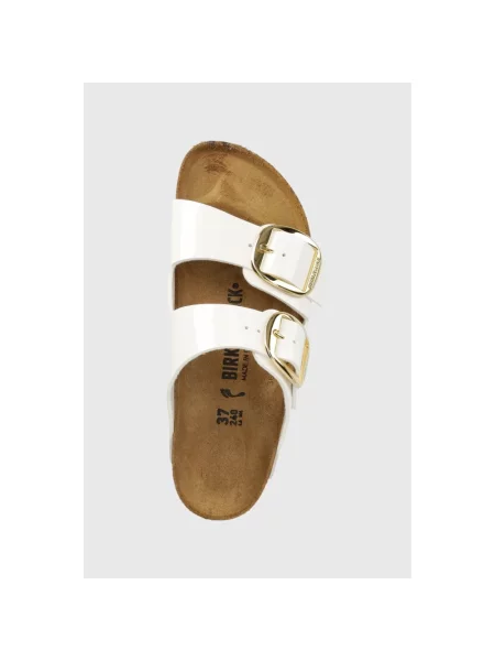 Birkenstock klapki Arizona Big Buckle białe