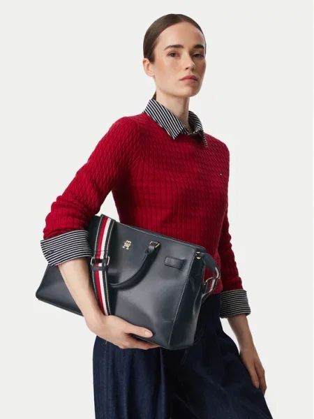 TOMMY HILFIGER Ručna torbica JOY mornarsko plava / svijetlo crvena bijela