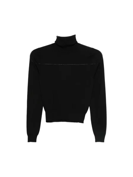 Sweter Goes Botanical z wysokim kołnierzem czarny