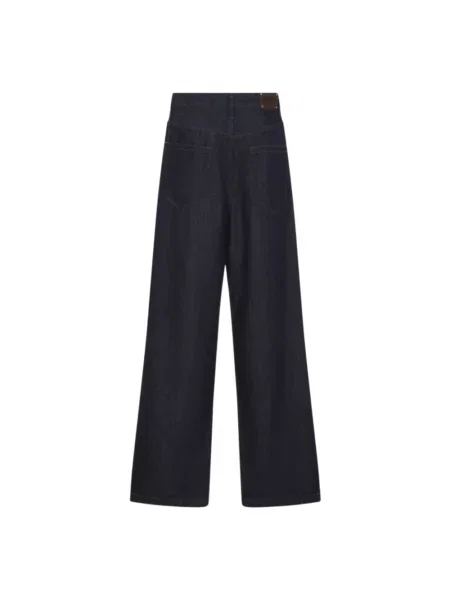 Szerokie jeansy Dries Van Noten niebieskie