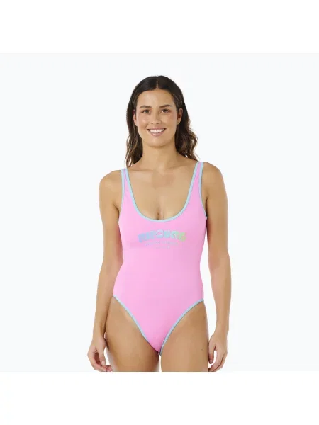 Costum de baie întreg Rip Curl Surf Puff light pink roz
