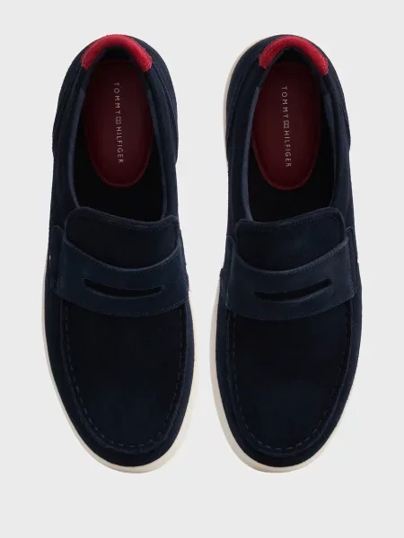 Замшевые лоферы Tommy Hilfiger синие