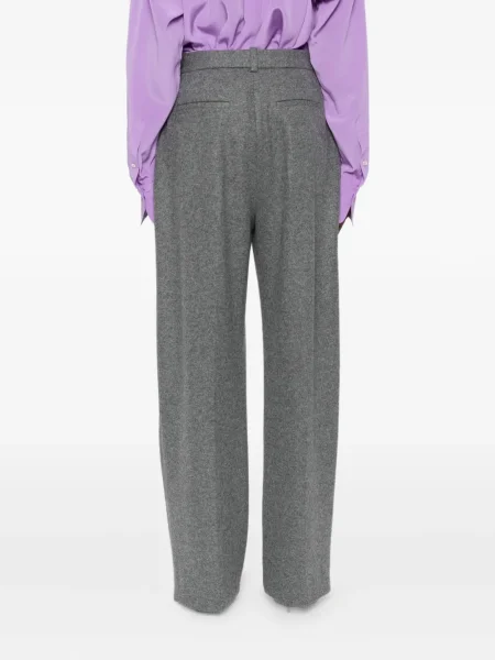 Pantaloni Victoria Beckham plisate gri