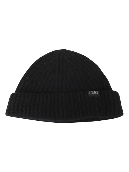 Czapka Mm6 Maison Margiela wełniana z logo czarna