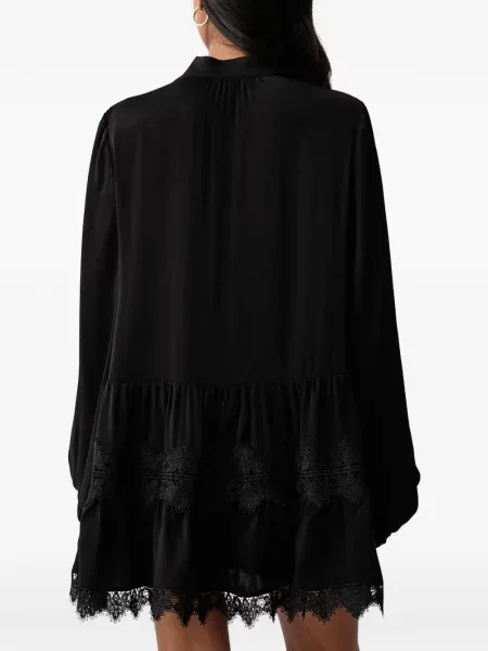 Rochie Bardot din dantelă negru
