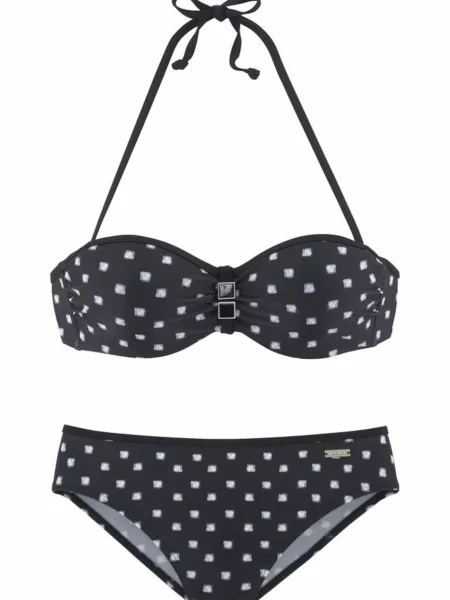 LASCANA Bikiny černá bílá