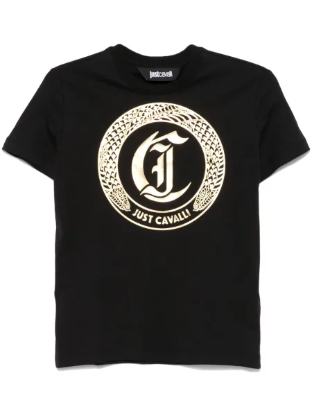 Tricou Just Cavalli cu imagine negru