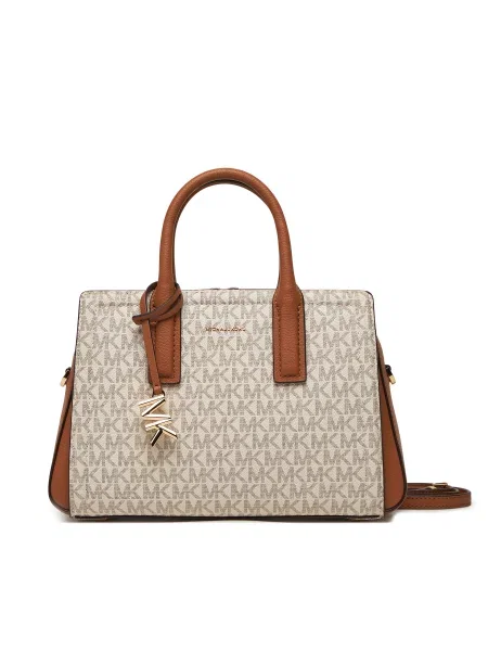 MICHAEL Michael Kors Rankinė ruda konjako / balkšva smėlinė