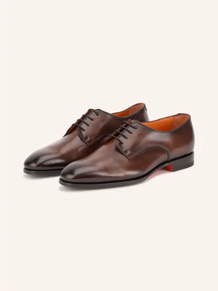 Santoni Sznurowane Botki Archer braun