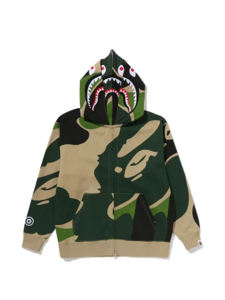 Hanorac cu glugă A Bathing Ape® cu model camuflaj verde